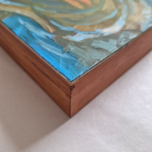 “Dreaming” Original Oil Painting by Robin White on Wood Panel 10” x 8” 1.5” - Picture 9 of 11